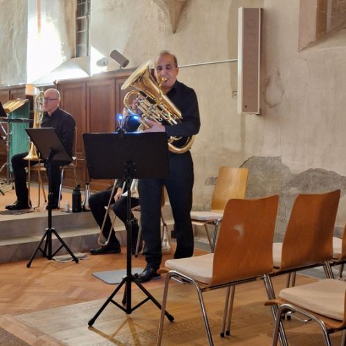 Concert de Pampigny : solo d'Angiolino Delvecchio (Photo M. Rey)