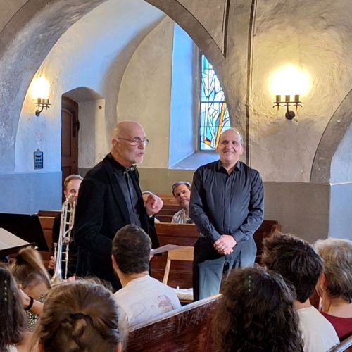 Remerciements du directeur musical Michel Burnand à Angiolino Delveccchio