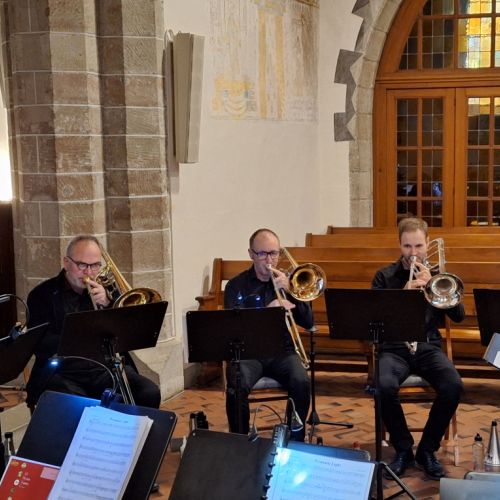 Aubonne - 19 novembre 2023 : Christian Pellaux, Christophe Berrier, Bertil Décosterd, Angiolino Delvecchio (photo : M.Rey)